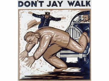 dont jay walk watch your step wpa poster